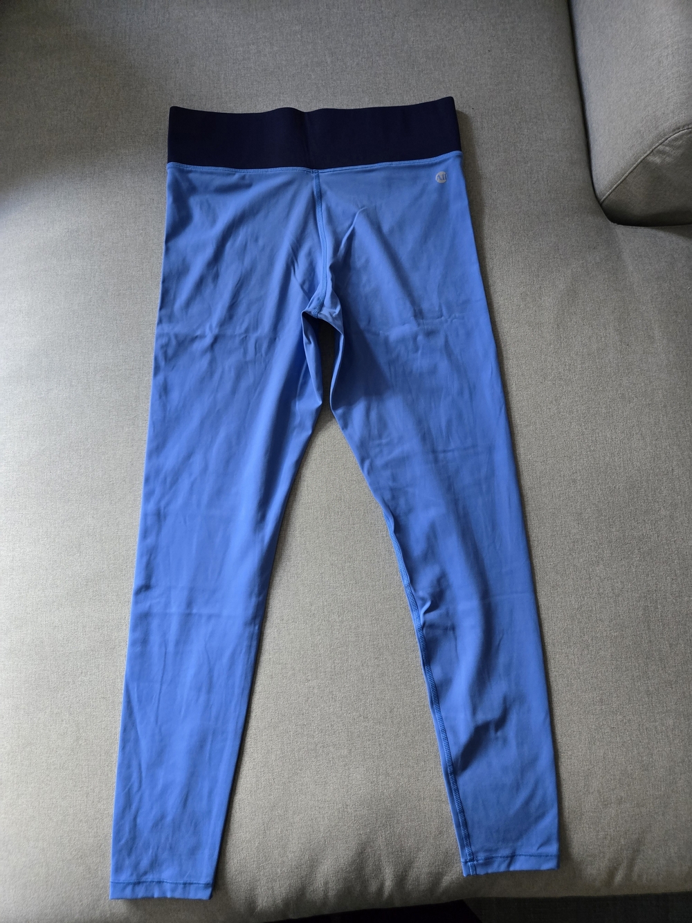 All Access Blue Leggings with Black Waistband